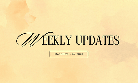 Updates for Week March 20–26